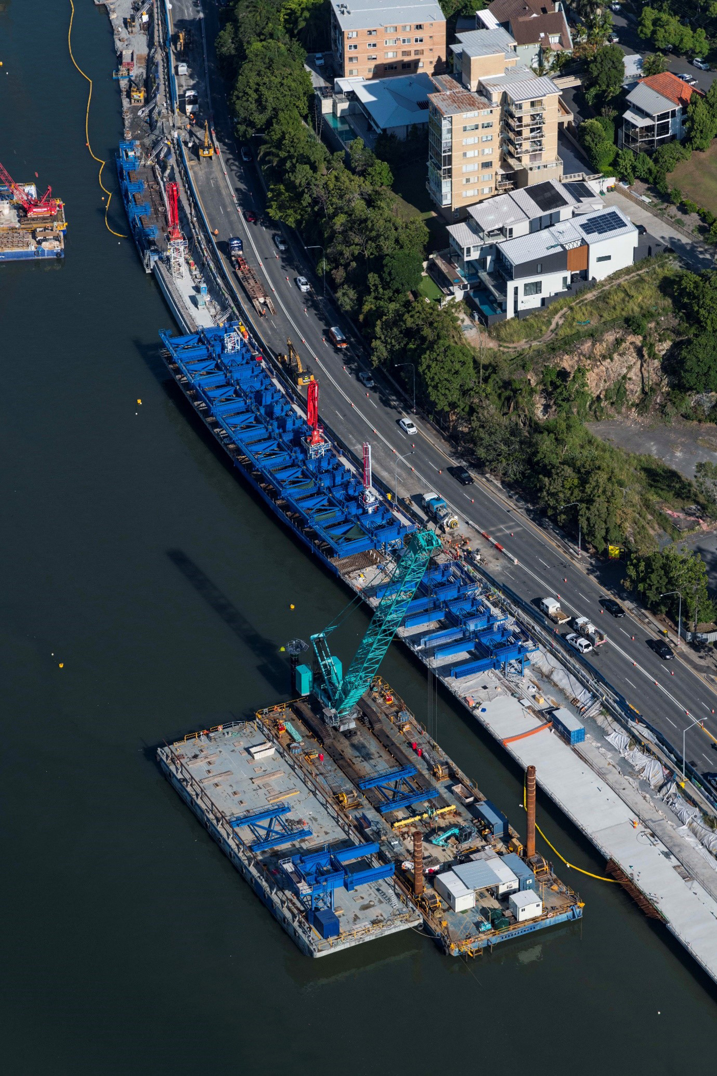 case civil and structural engineering project Kingsford Smith Drive Upgrade in Brisbane Overview of the construction site