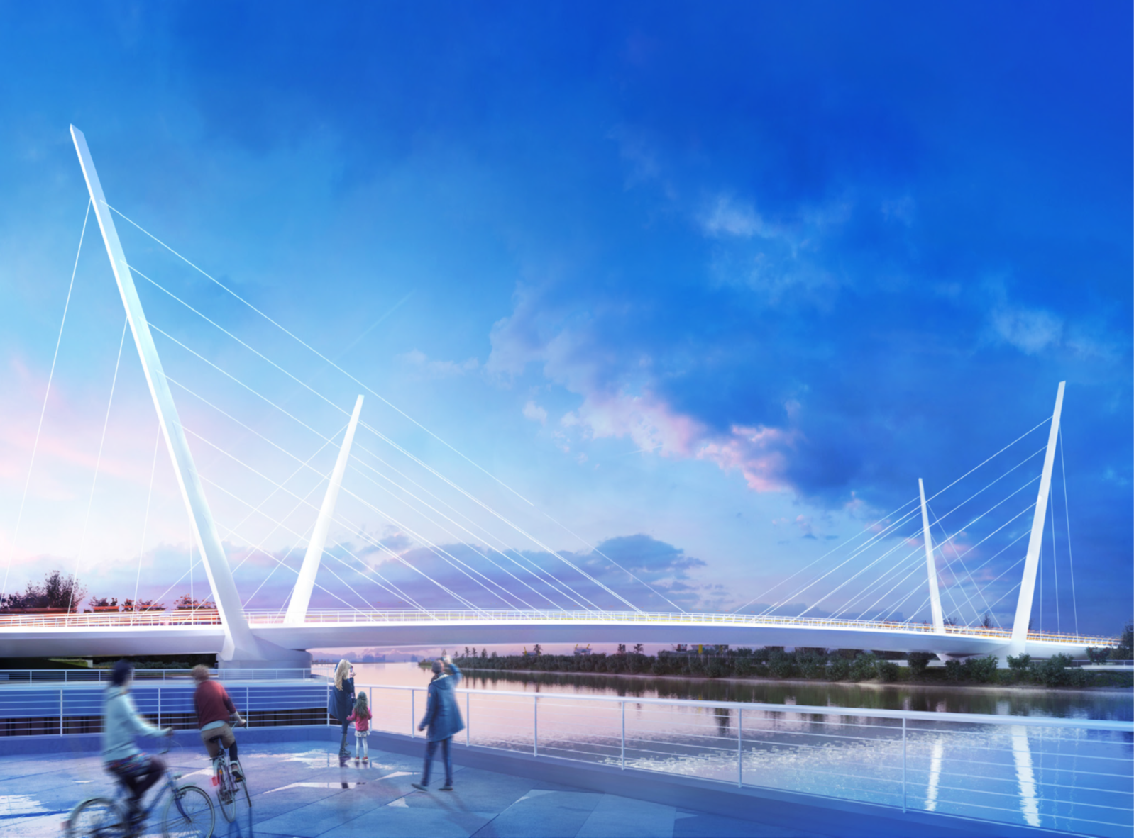 Rendering of the clyde swing bridge CaSE civil and structural engineering project