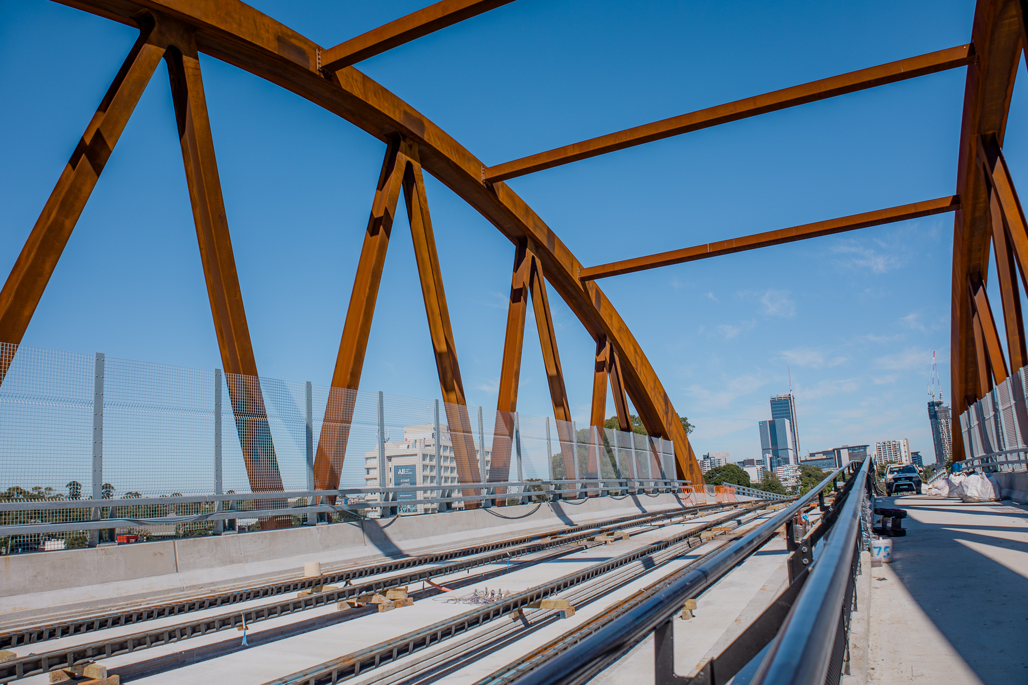 Main arch of Parramatta Light Rail case civil and structural engineering project