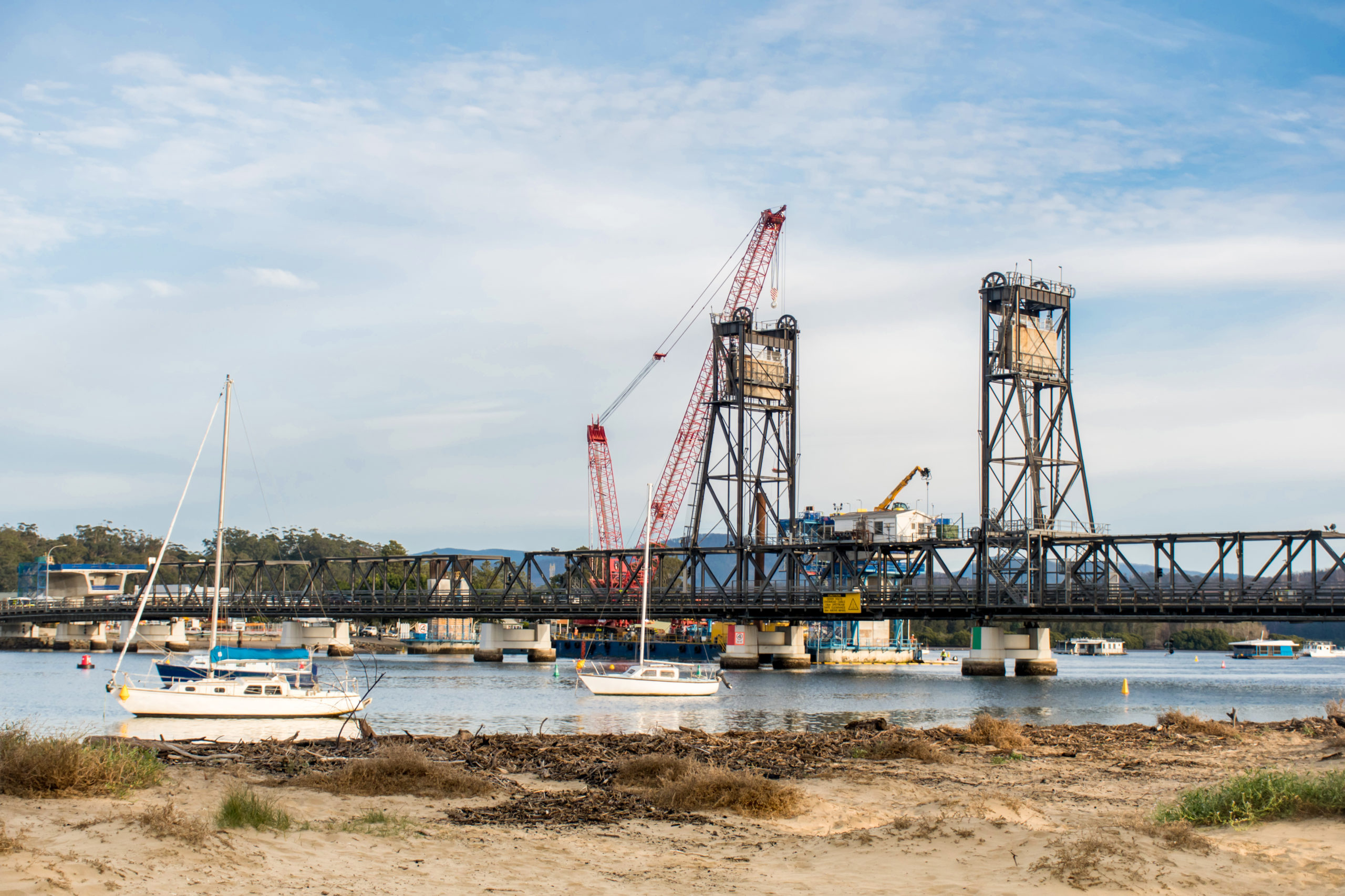 Batemans Bay new bridge construction on a Clyde River CaSE civil and structural engineering project