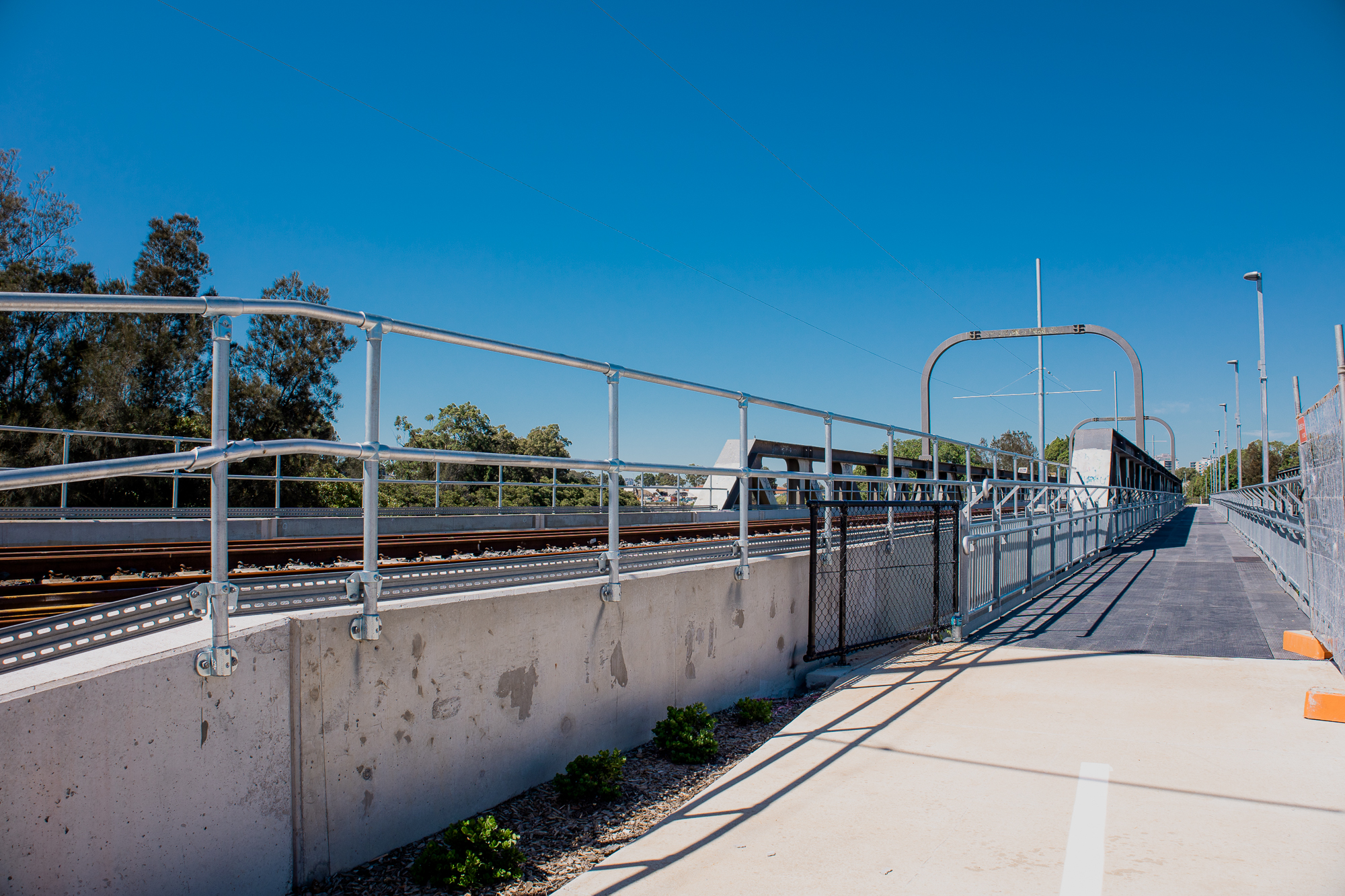 Pedestrian bridge installed case civil and structural engineering project parramatta light rail