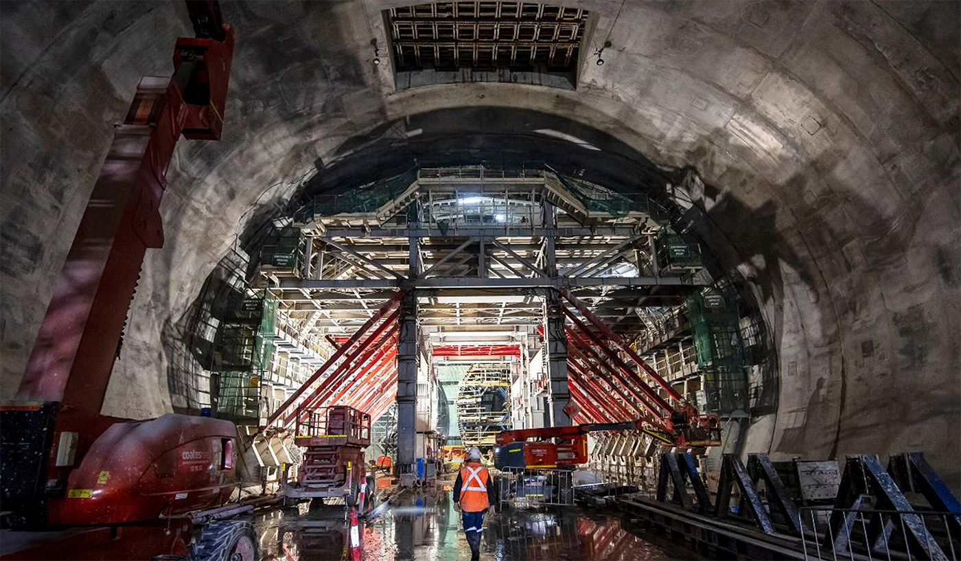 Workers underground case civil and structural engineering project melbourne metro