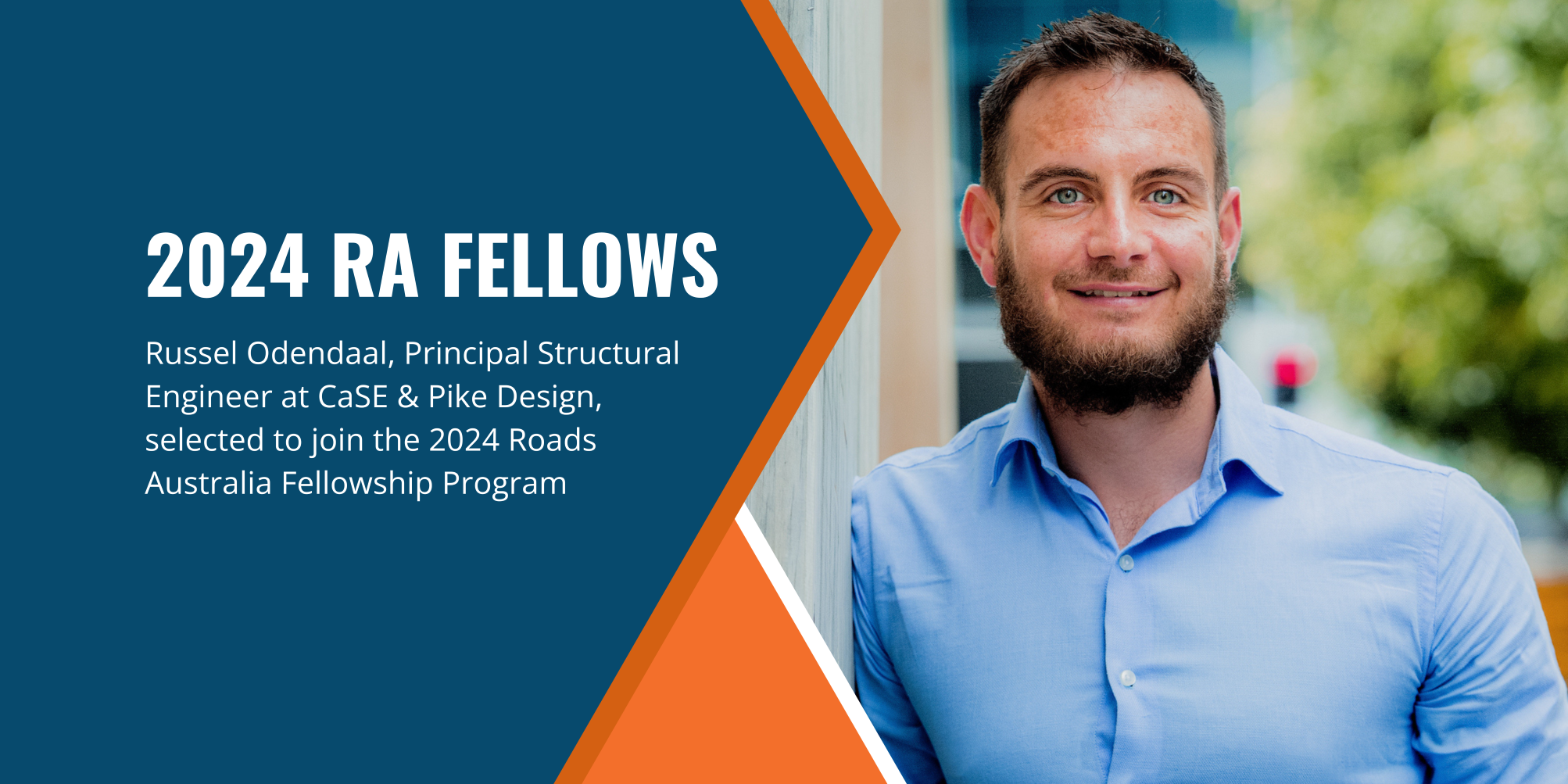 ssel Odendaal, Principal Structural Engineer at CaSE & Pike Design, selected to join the 2024 Roads Australia Fellowship Program