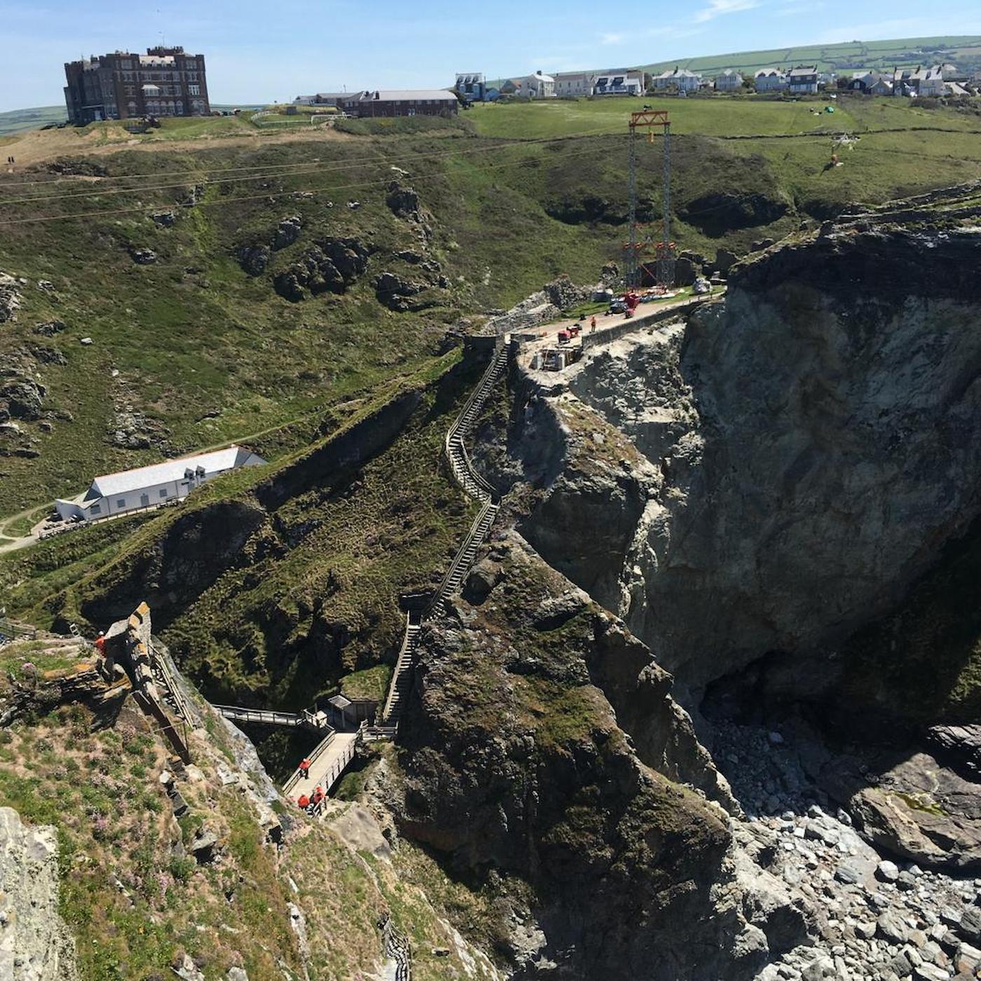 Tintagel Castle Bridge - Top view